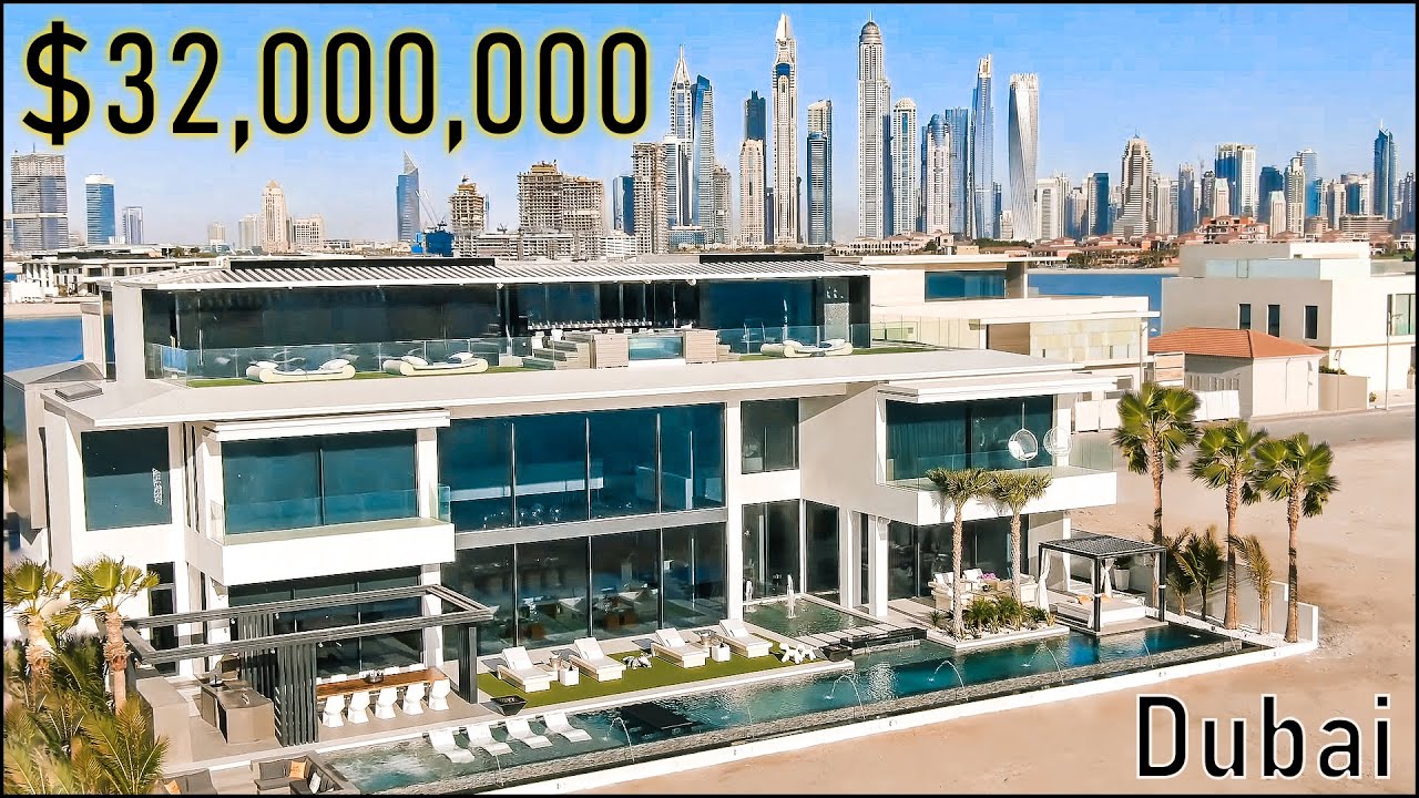 Inside a $32 Million Ultra Luxury Dubai Mansion! - Palm Jumeirah Island ...